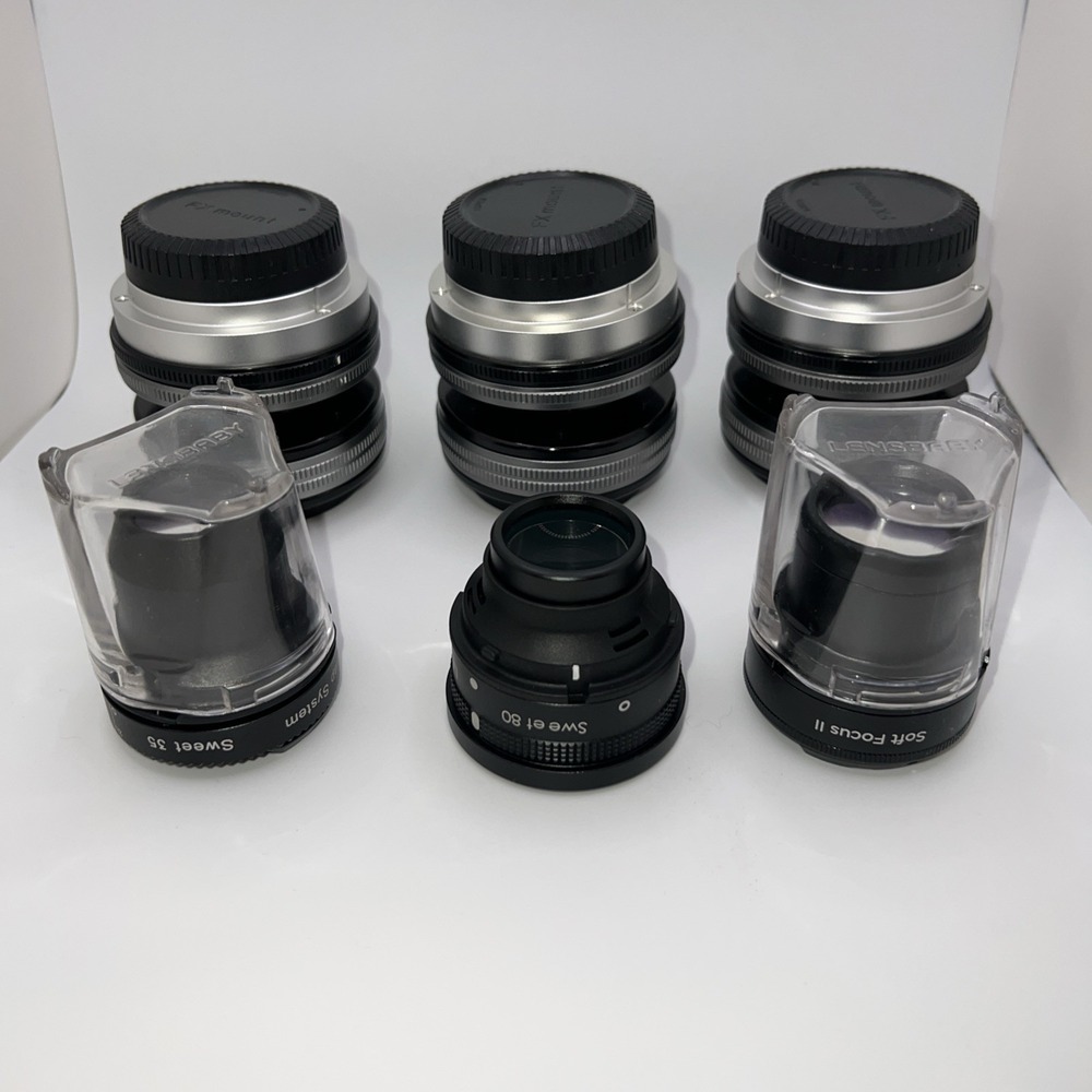 Lensbaby Swap Optic Set Sweet80 Sweet35 Soft Focus2 Compsser Pro2 6 Piece Set